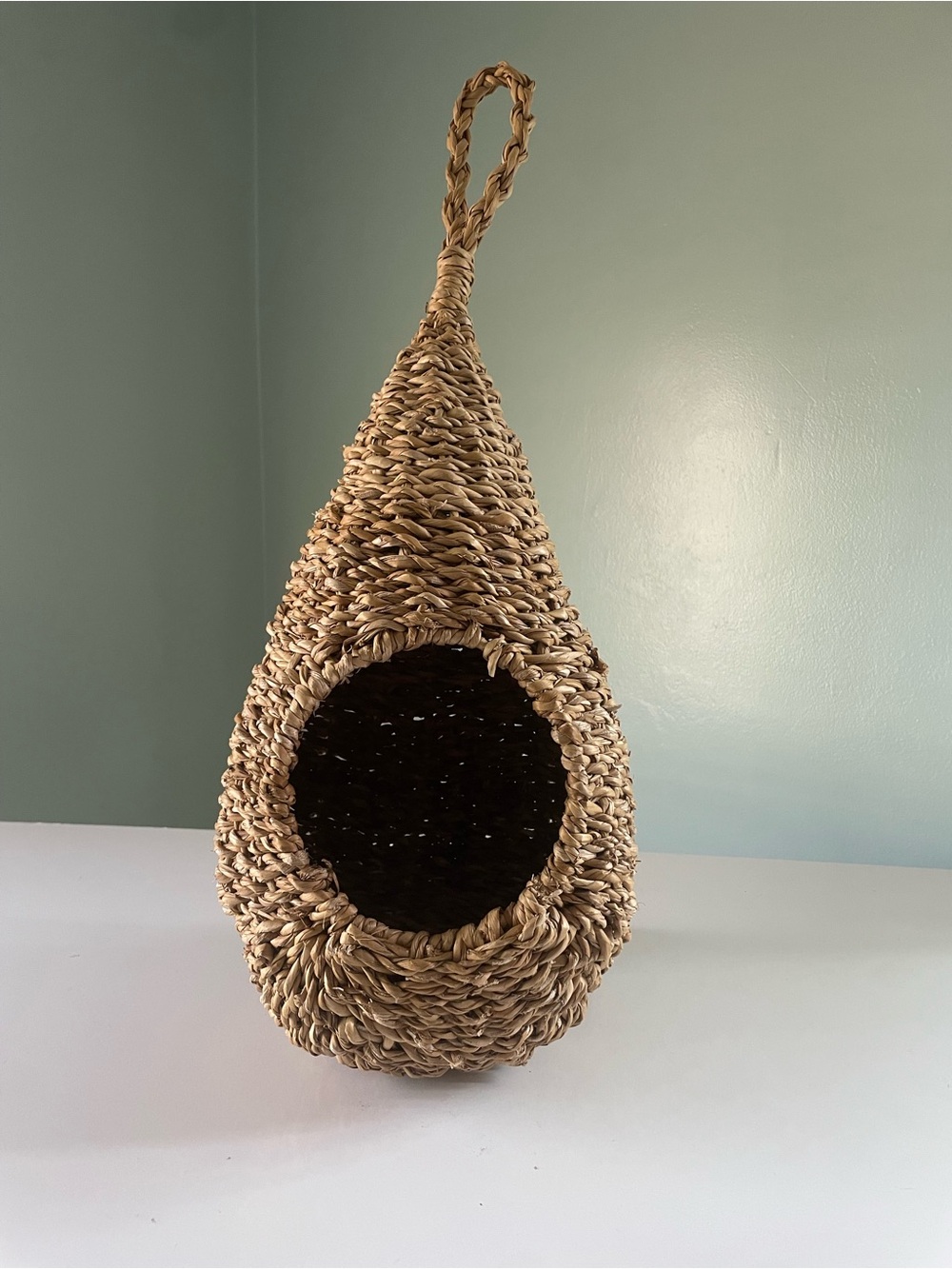 Korissa Savar Boho Hanging Pot Planter Sea Grass Raffia 17.5 x 8.5 - Picture 8 of 13